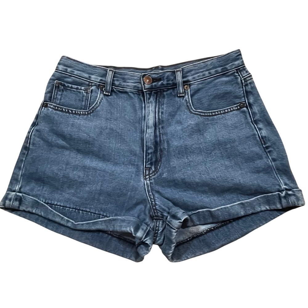 American Eagle Outfitters Mom Jean Shorts  Womens 6 Rolled Hem High‎ Rise Denim